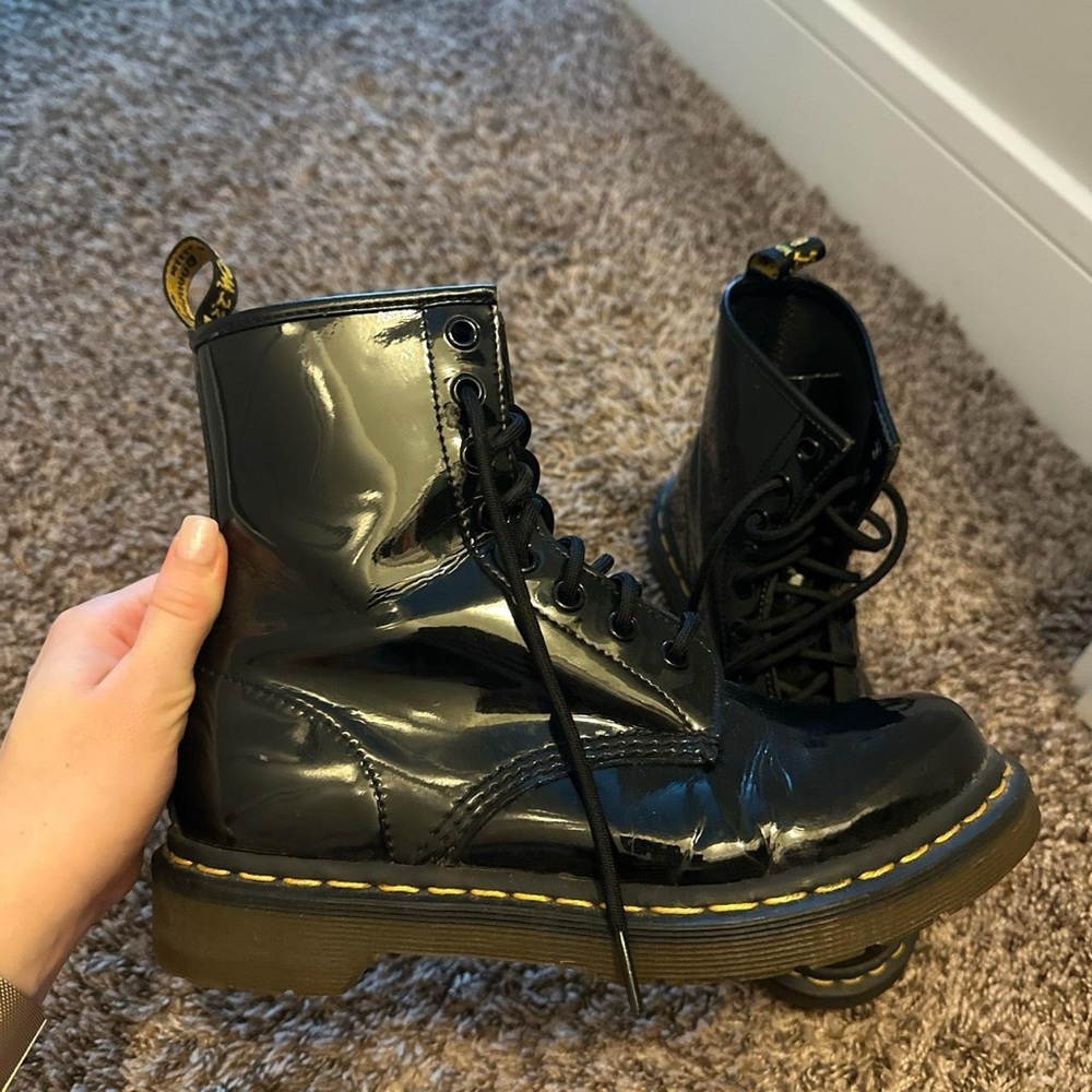 Patent leather doc martens